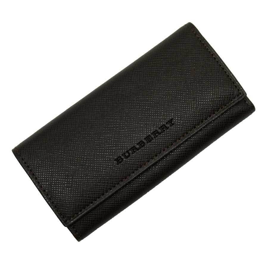 Burberry 4 Key Case Leather Black
